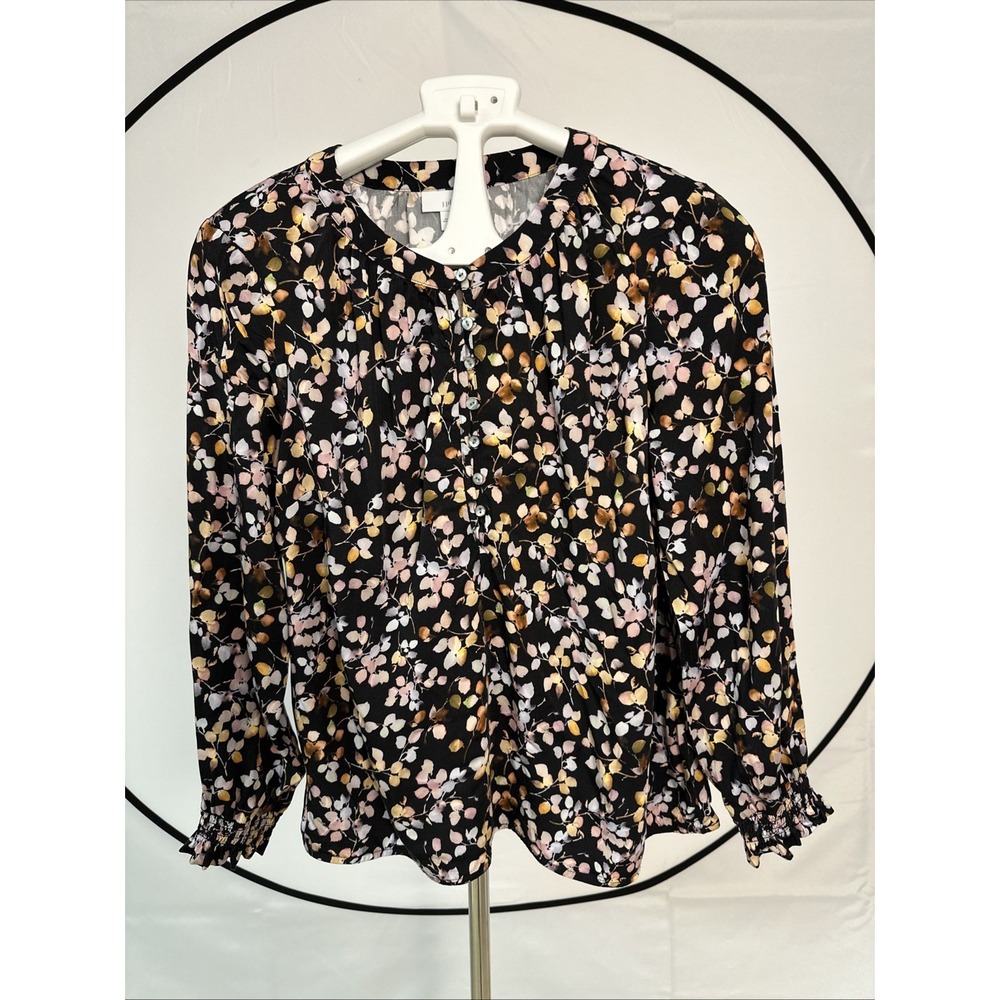 J.Jill Blouse Women's Sz M Multicolor 100% Lenzing Ecovero Viscose